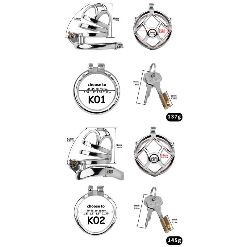 SMMQ BDSM Male Chastity Cag Hollow Penis Restraint Lock Stainless Steel Cock Cage For Sissy Abstinence Chastity Device