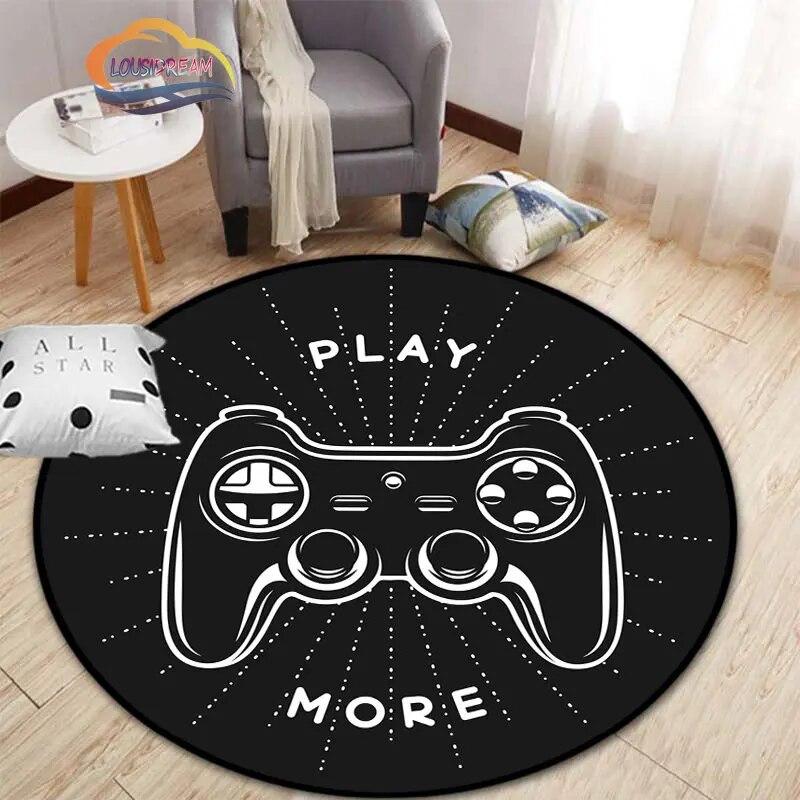 3D игровой контроллер круглый ковер, коврик для гостиной, спальни, детской комнаты, круговая игровая декорация подарок