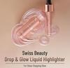 Swiss Beauty Drop & Glow Liquid Highlighter For Face Makeup, Liquid Highlighter With Dewy Finish, Shade -Light Pink, 18ml