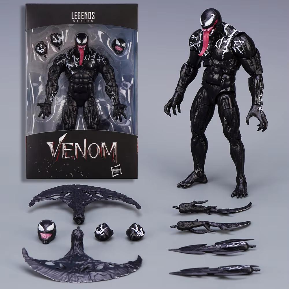 AMAZING YAMAGUCHI Venom Carnage Spider Man Legends Action Figure Joint Movable Face Statue Model Doll Collectible for Toy