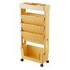Movable Bookshelf Multilayer Capacity Rotatable Removable Plastic Practical Rolling Organization