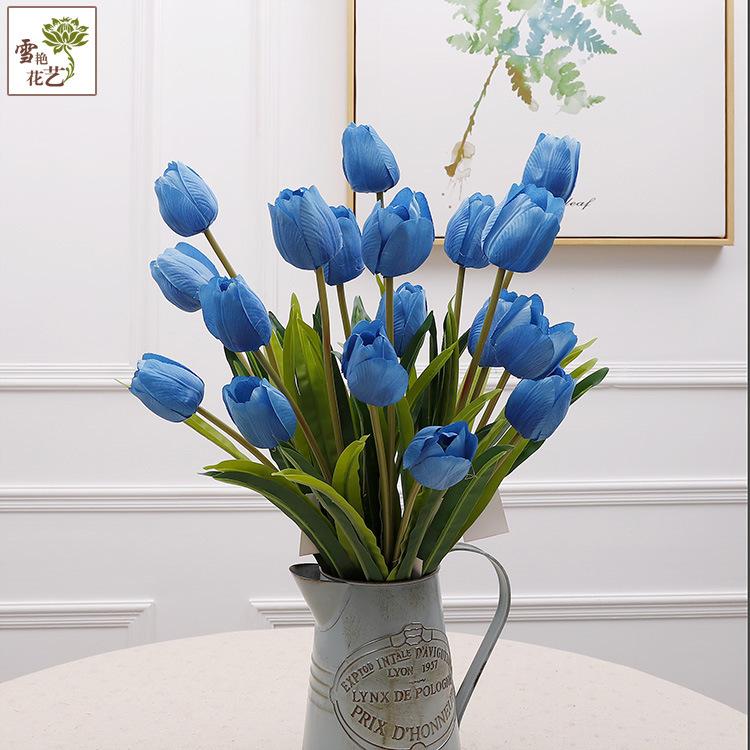 Artificial flower silk flower decorative ornament living room, simulated tulip bouquet