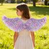 Детские крылья ангела, реквизит для костюма, светящиеся перьевые крылья, легкие крылья феи для косплея, рождественского представления и сценического выступления