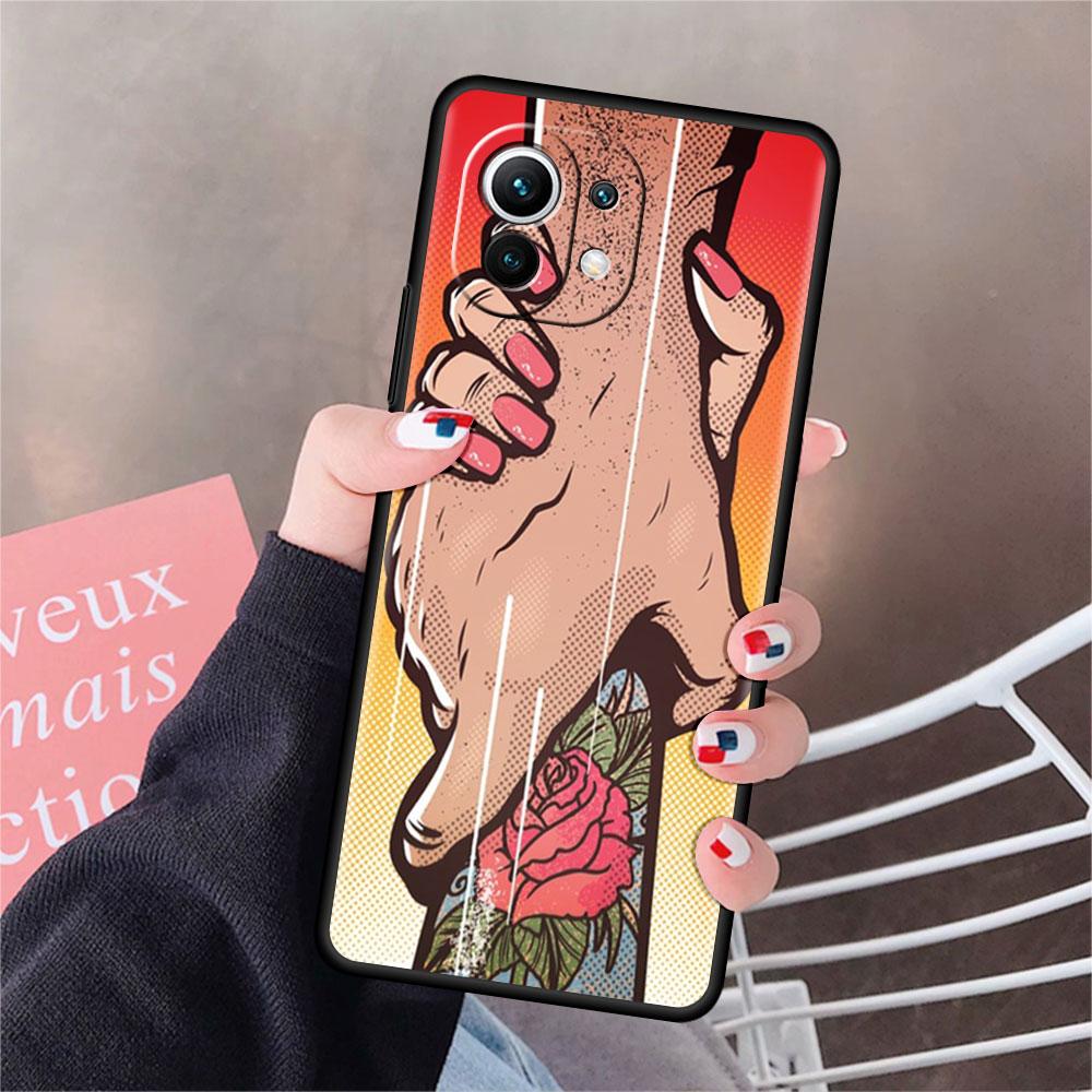 Sexy Tattoo Girl Funda Case For Xiaomi Mi 11 Lite 5G NE 11T Pro 10T 9T Note 10 12 12X 12S Ultra Soft Silicone Shell Phone Cover