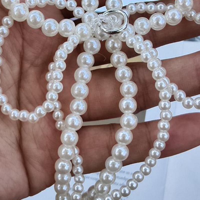 Elegant Pearl Bowknot Charm For Jewelry Making Diys Keychain Necklace Earrings Crafts Shoe Buckle Ornament Accessories