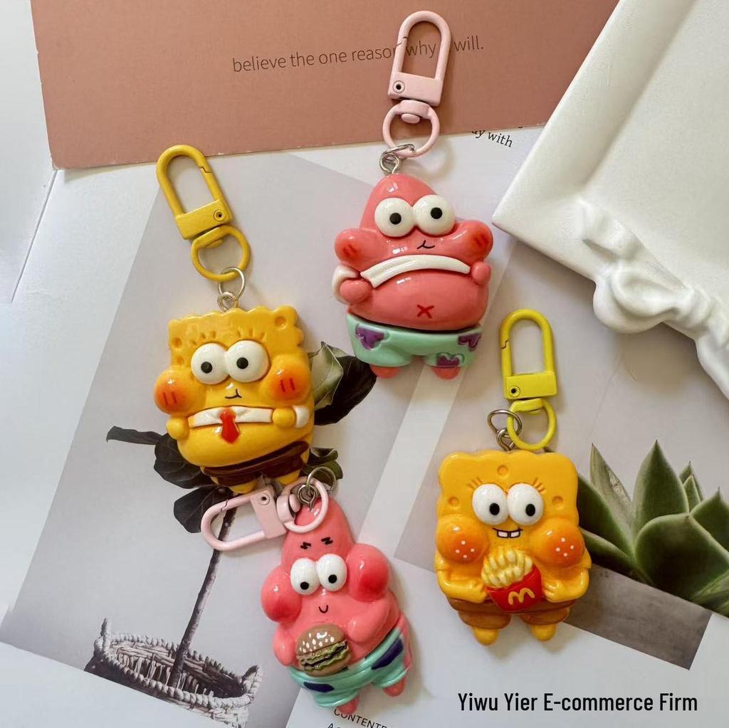 Брелок-подвеска Губка Боб и Гуфи - Мультяшный аксессуар для рюкзака с Патриком Старом