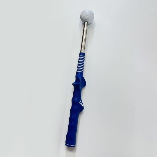 Retractable Golf Swing Training Aid Portable Grip Trainer with Click Feedback for Right And Left Handed Golfers Warm Up Stick