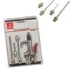 5 Piece Pneumatic air Spray Gun Kit with 3 Extension Tubes and Flat Nozzle 1/4 NPT for Workshop Auto Repair