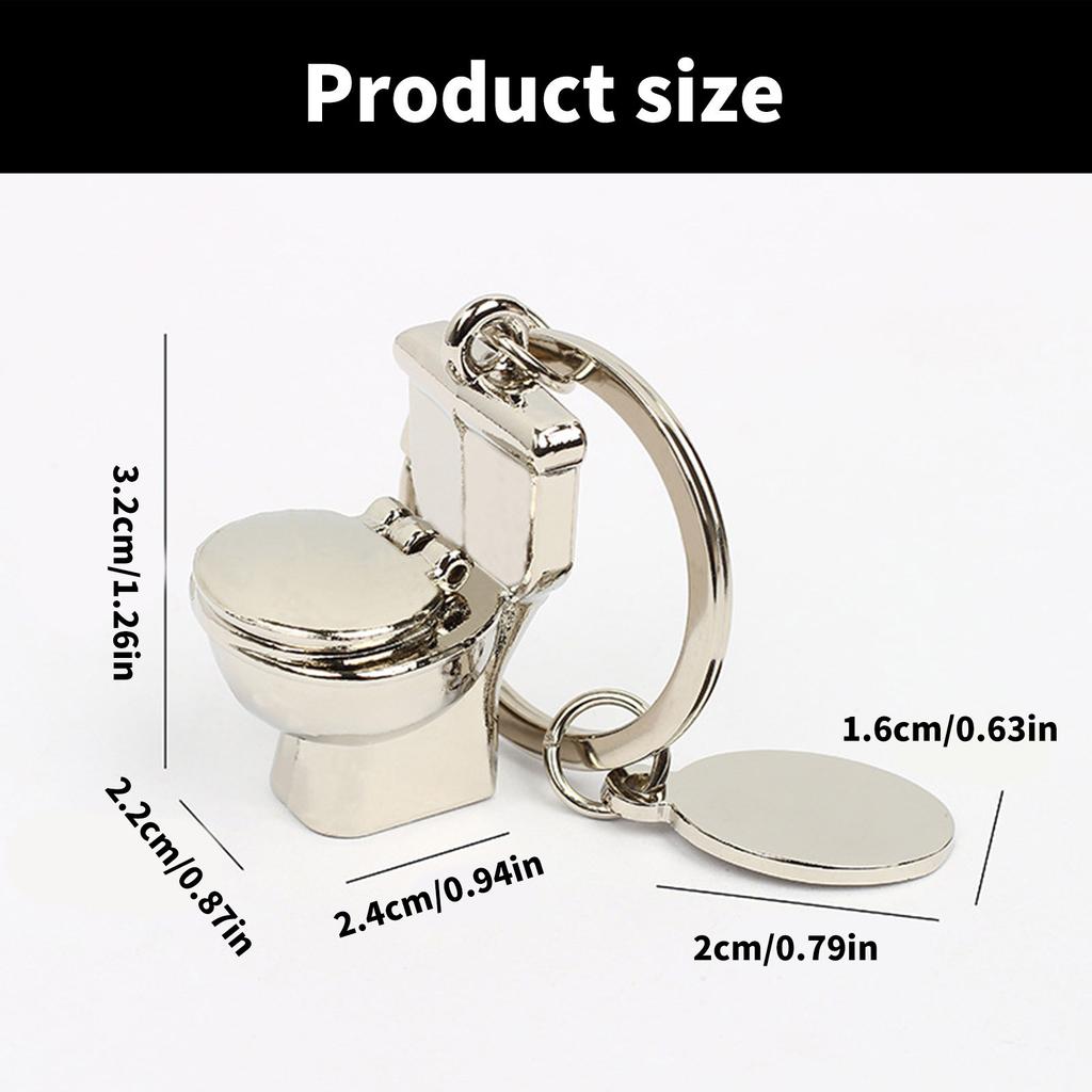 2 шт. металлический брелок в форме маленького унитаза брелок для ключей брелок украшения аксессуары для мужчин и женщин сумка Шарм