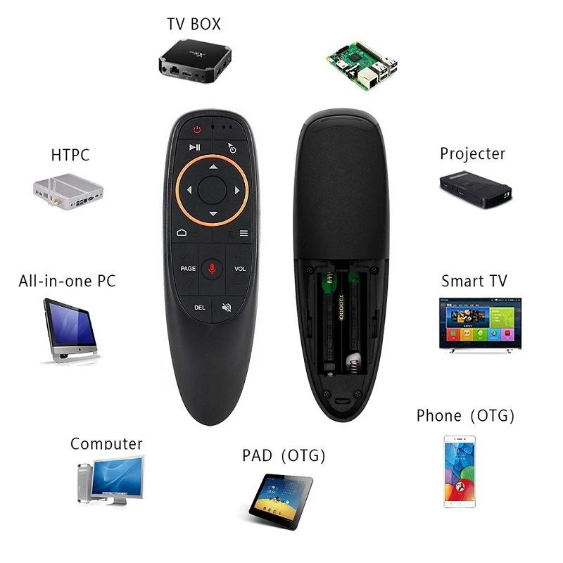 Gaminja G10S Воздушная мышь Голосовой пульт дистанционного управления 2.4G Беспроводной Гироскоп ИК-обучение Для H96 Max X88 Pro X96 Max Android TV Box Hk1