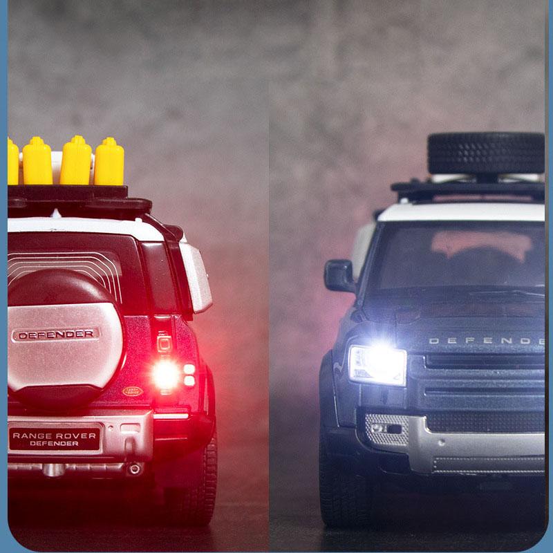 1:32 масштаба Defender 2022 City ORV, модель автомобиля из сплава, литье под давлением, металлическая игрушка, модель спортивного автомобиля со звуком и светом для детских подарков