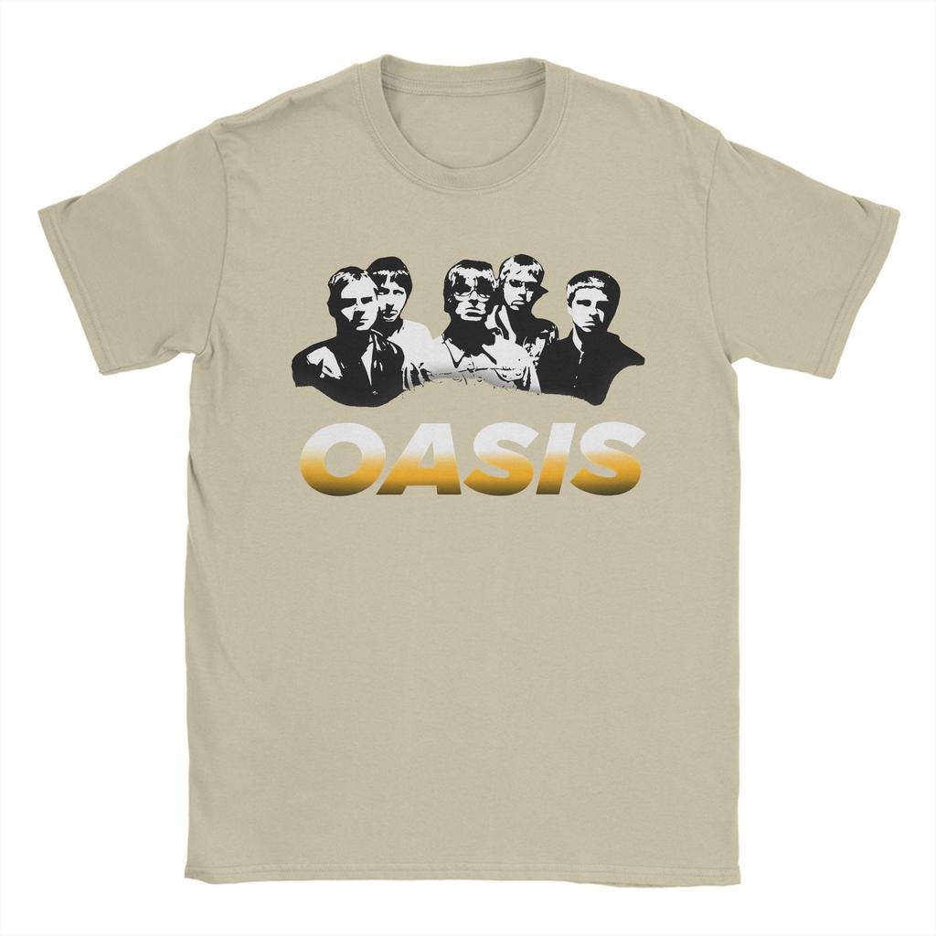 Смешная винтажная футболка с принтом группы O-Oasis для мужчин, 100% хлопок, короткий рукав, круглый вырез, летняя одежда