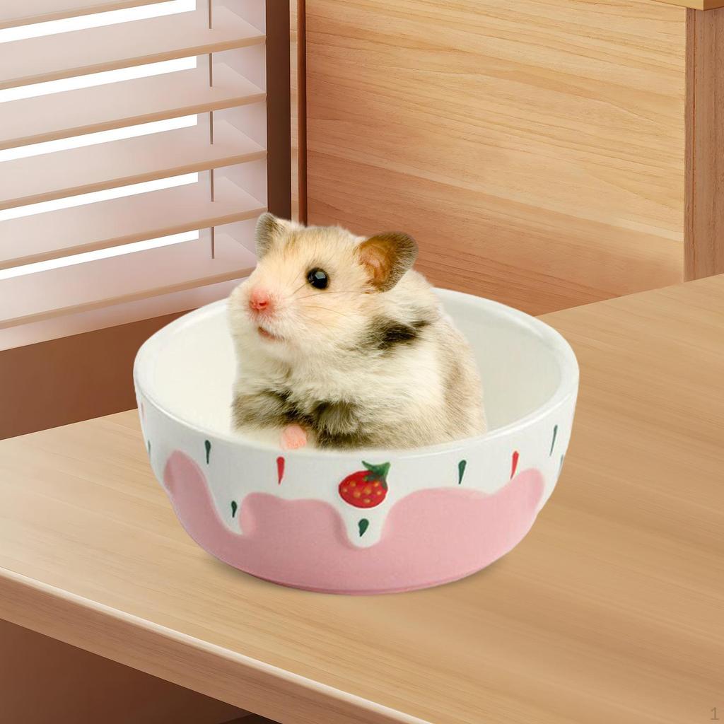 Керамическая миска для еды хомяка, устойчивая к воде мелких животных, тарелка для кролика для шиншиллы
