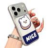 Nice bear for Apple 17Pro large window matte phone case IP16/15/14/13 cute 12 soft 11