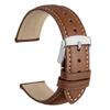WOCCI 20 мм Замена для часов Винтажная натуральная кожа Включает инструмент для регулировки и пружинные штифты Ремешок, Ремешок, (Седло Браун),
