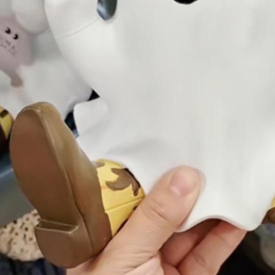 Статуя Призрака Ковбоя на Хэллоуин Полимерная Фигурка Призрака в Ковбойских Сапогах Шляпе Настольное Украшение Призрака для Дома Вечеринки Центральный Элемент Каминная Полка