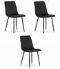 LAVA chair - black velvet x 3