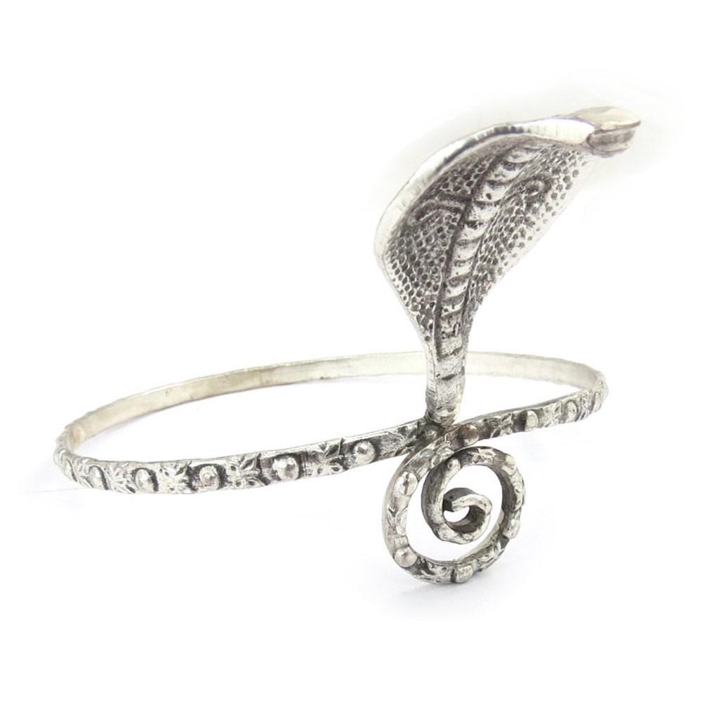 Les Trésors De Lily [K0279] — Серебряный дизайнерский браслет на руку «Кобра».