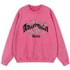 Anuiman With Flowers Women'S Vintage Washed Cotton Sweatshirt Autumn Casual Thin Style Fashion Hoodie