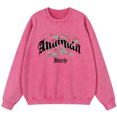 Ануиман С Цветами Женская Винтажная Толстовка из Хлопка Осенняя Повседневная Тонкий Стиль Модная Худи