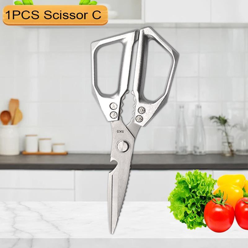 WXCOO Stainless Steel Kitchen Scissors SK5 Specialized Scissors Multifunctional Fruit Vegetable Peeler with Non‑Slip Handle5