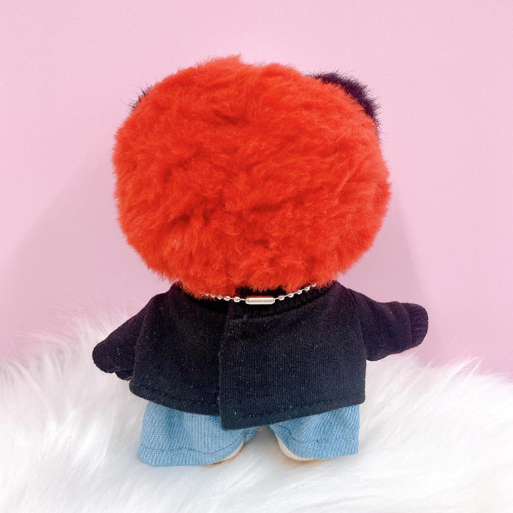 Комплект футболка с сердечком, штаны и ожерелье для куклы 10 см, черный, плюшевая одежда, аксессуары кигуруми, занятия отаку, кукла-талисман, костюм для Kpopdoll