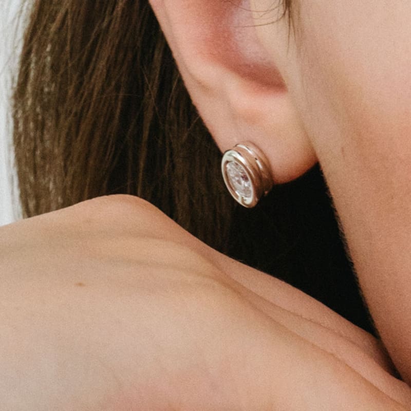 Серьги-гвоздики CUD Duet Oval