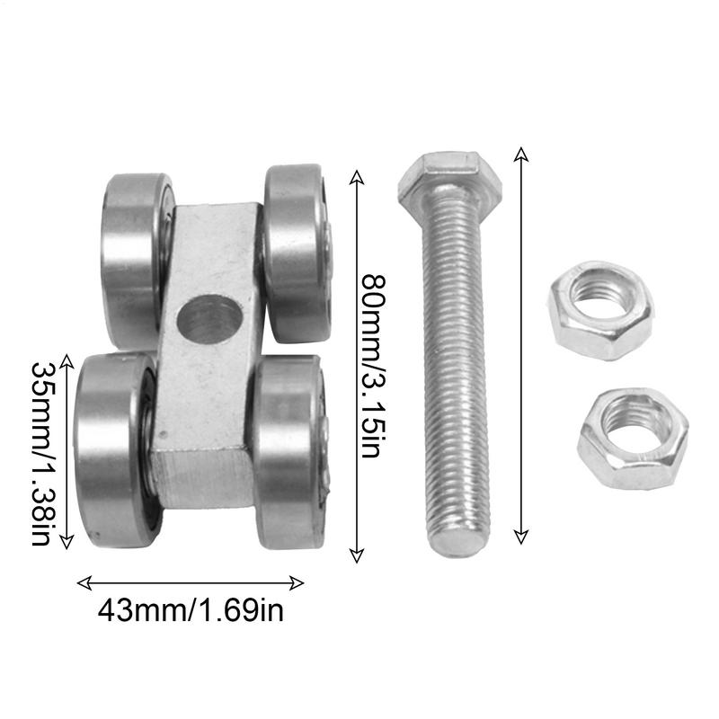 Ролики для амбарной двери 4-колесная тележка в сборе Ролик Сверхпрочный Подвес для раздвижной двери Потолочное крепление Фурнитура для амбарной двери для гардероба