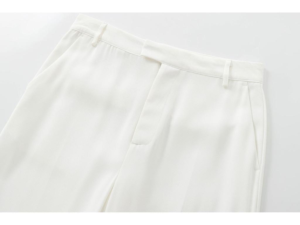 Женский безрукавный жилет на пуговицах и комплект повседневных брюк на весну/лето 2024 - Высококлассный европейский и американский стиль