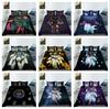 Black Background Dream Catcher Quilt Cover Pillowcase 2 or 3 Pieces Black Bedding Set Single Bed Double Bed Full Size Washable Zippered Bedding