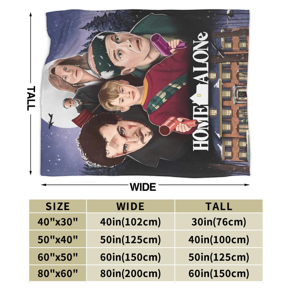 Home Alone Merry Christmas Blanket Quality Warm Soft Throw Blanket Autumn Travel Couch Chair Sofa Bed Funny Bedspread