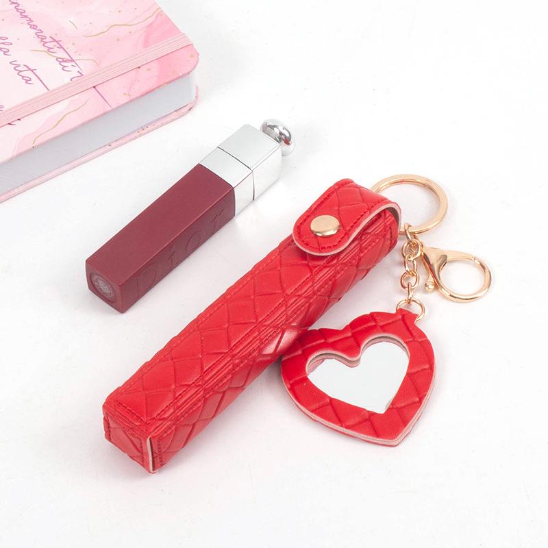 Plaid Lipstick & Lip Balm Keychain Bag - Portable Makeup & Coin Purse 2025 Edition