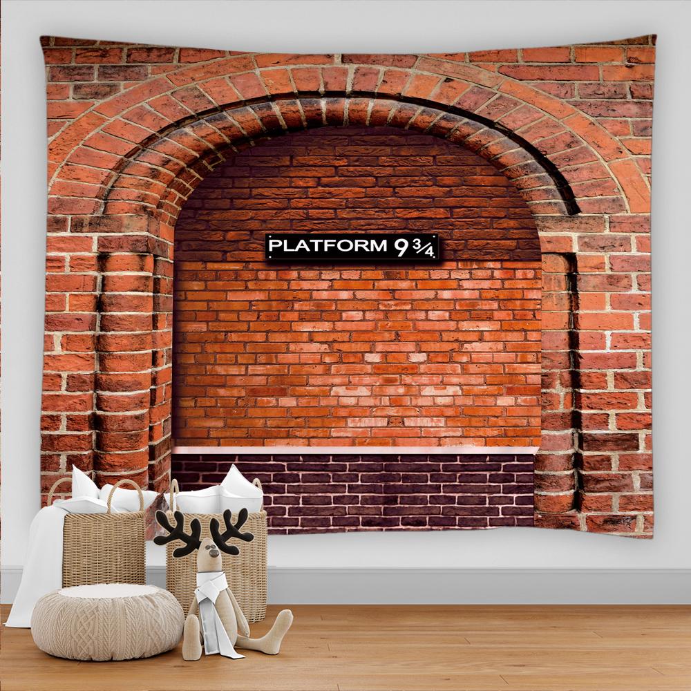 3D печать винтажный стиль рок каменная стена дверной гобелен настенный гобелен в стиле бохо настенный гобелен Мандала художественный коврик Декор гостиной