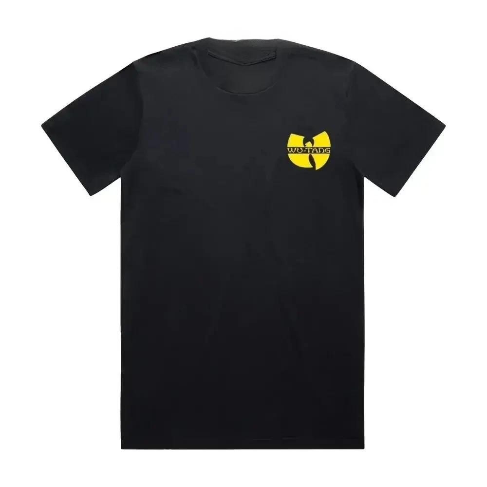 WuTang Clan Ретро 90-х Повседневная Футболка Унисекс Круглый Вырез Хлопок Короткий Рукав Y2K Оверсайз Мода Женские и Унисекс Футболки