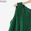 ZANZEA Women Casual V-Neck Loose Summer Sleeveless Dress