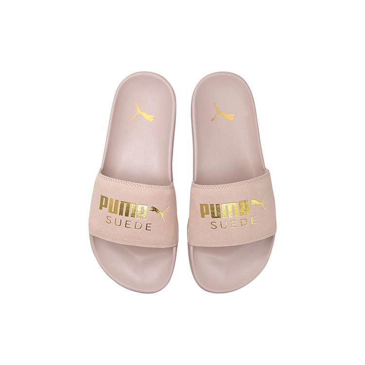 Puma Leadcat FTR Suede Slide Classic Pink Gold Women Sneakers Cloud-Pink Team-Gold 372277-09