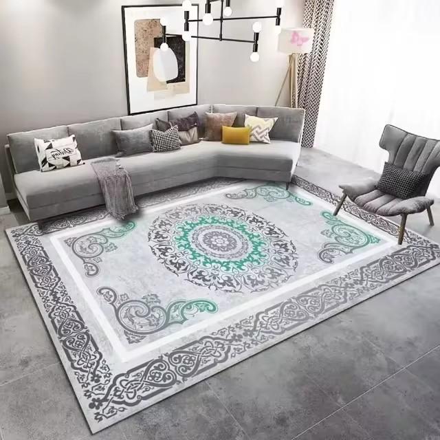 Новый Роскошный Ковер и Декор для Гостиной Ковер Эластичный Коврик Ковер для Спальни Домашний Декор Нескользящий Коврик Машинная Стирка