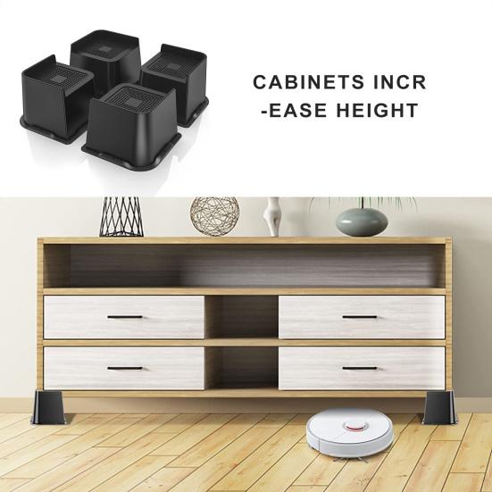 4 шт. 5/6-дюймовая подъемная опора для мебели, прочная опора для кровати, поддерживающая до 6000 фунтов, противоскользящая опора для стола, дивана, кресла, дивана, шкафа, подъемная опора для ног, повышающая высоту