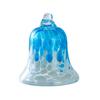 Glass Christmas Bell Ornament Hand Blown Glass Bell Colorful Bell Hanging Decoration for Xmas Tree Garden Patio Window