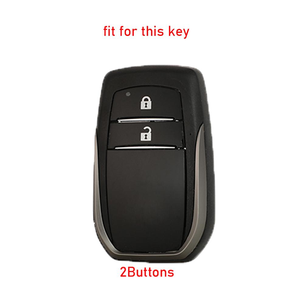 Чехол для ключа автомобиля для Toyota Hilux 2024 Yaris Corolla 2023 Rav4 2021 CHR Revo Auris Innova Highlander Venza Держатель для ключей
