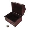 Treasure Chest Storage Box with Combination Lock Handcraft Exquisite Wood Treasure Box for Jewelry