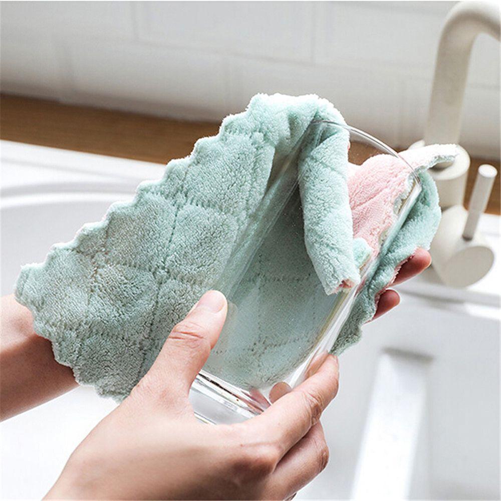 Microfiber Household Super Absorbent Clean Cloths Scouring Pad Cleaning Towel Non-stick Oil Rags