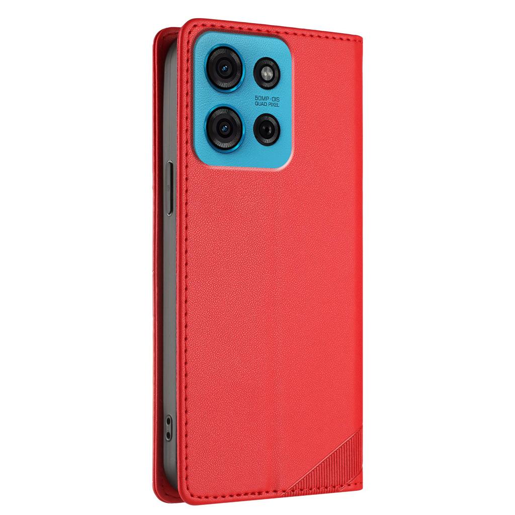 Для Motorola Moto G75 5G Чехлы для телефонов Панк Стиль Тисненый Кошелек Подставка Кожаный Чехол