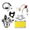 Carburetor Carb Kit with Ignition Coil Spark Plug Air Filter for GX340 GX390 11HP 13HP Engine Lawn Mower Replacement