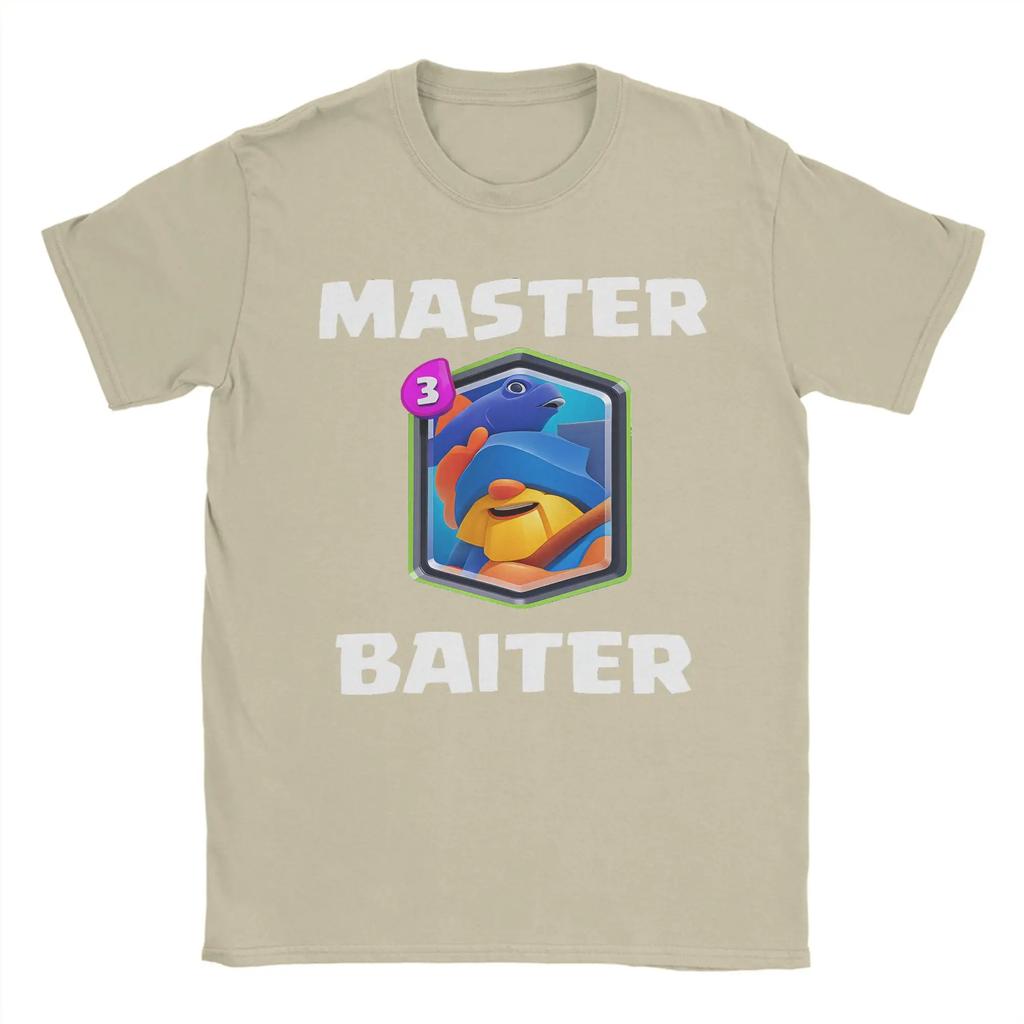 Master Baiter CClashs RRoyales Футболка Мужская Повседневная 100% Хлопок Футболка С Круглым Вырезом С Коротким Рукавом Футболка С Принтом Одежда