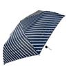 Rose Sangyo 65cm Blue Rib Mini Folding 61654902 Umbrella, Bias, Navy,