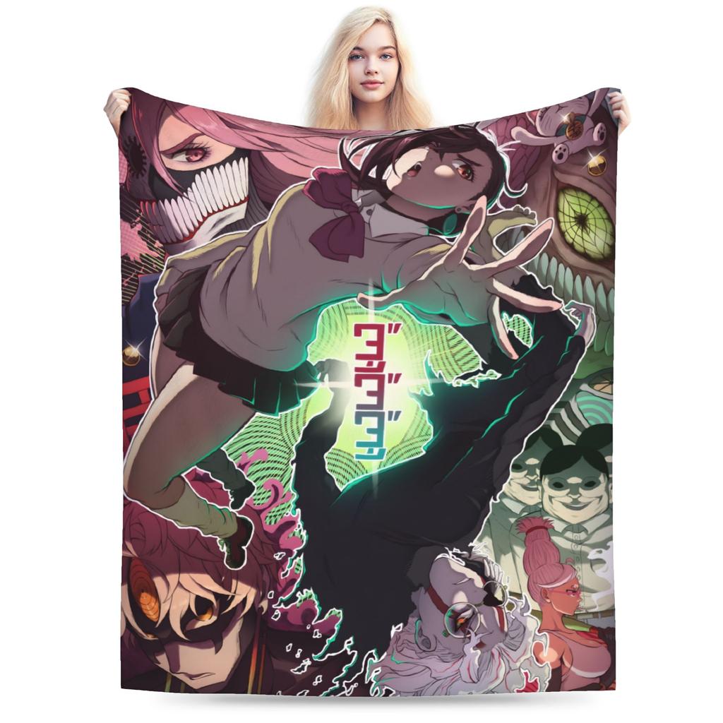 Dandadan Anime Blankets Flannel Spring/Autumn Multifunction Lightweight Thin Throw Blankets for Bed Car Quilt