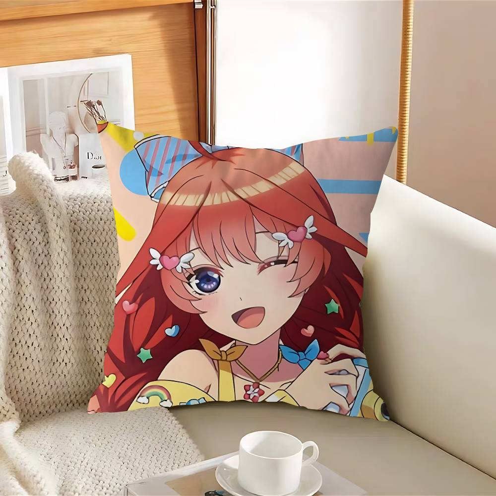 M-Mi-ku Anime NakanoS Personalized Picture Text Home Decorative Pillows Household Gifts 45x45cm