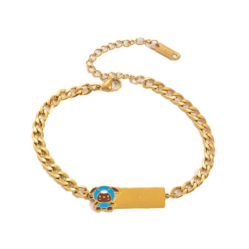 Браслет-жетон для щенка из нержавеющей стали: Стильные, креативные и универсальные украшения в стиле легкой роскоши