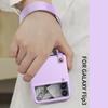Ультратонкий матовый чехол-сумочка с ремешком на запястье для Samsung Galaxy Z Flip 3, противоударный чехол с небольшой стеклянной пленкой для Flip3